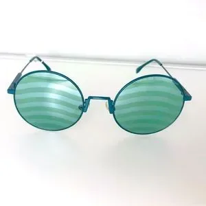 Fendi | Accessories | Fendi 53mm Round Sunglasses Green Wave  display picture 2